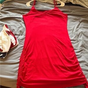 Chic Red Sleeveless Dress